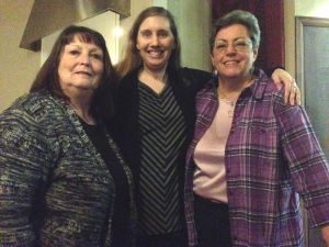 Ruth Anna, right, with current NFPW President Marsha Hoffman, center and Teri Ehresman, left.